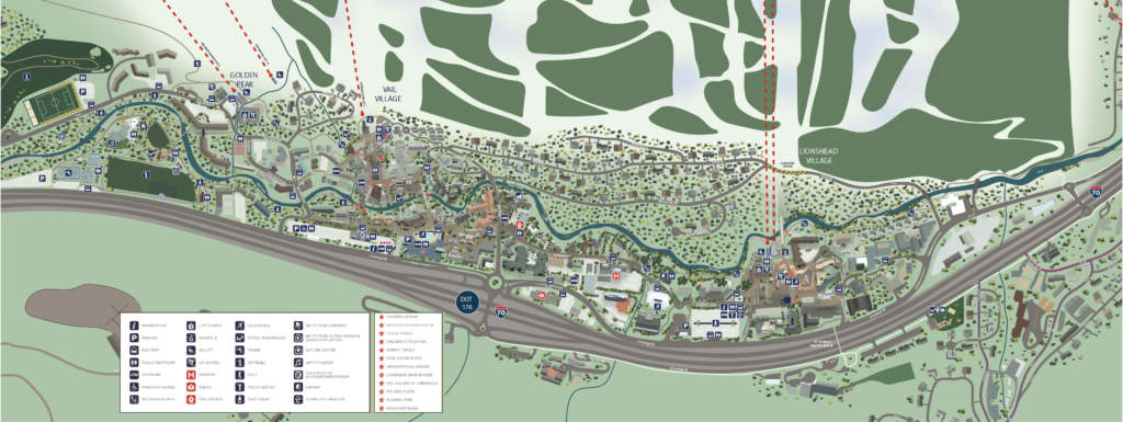 Town Of Vail Map Sandstone Creek Club Hotel And Timeshares In Vail   Vail Map.image  1024x385 