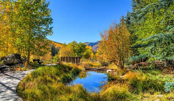 Mountain lake in Vail Colorado.